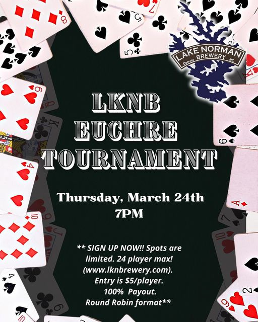 ♦️♣️♥️♠️ EUCHRE TOURNAMENT TOMORROW ♠️♥️♣️♦️ Be sure to get on our website and s