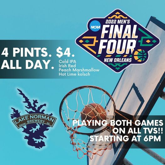 🏀 It’s FINAL FOUR DAY!! 🏀 Just for you we have 4 beers we have made $4 to celebr