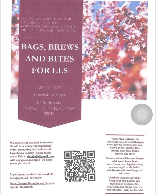 Leukemia and Lymphoma Fundraiser this Sunday 12-4pm! Vendors, beer, food trucks