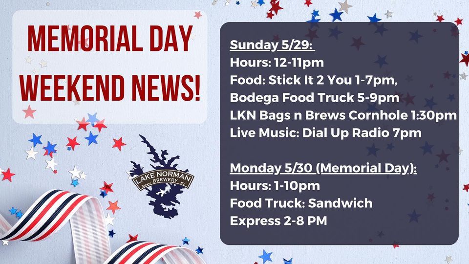 🇺🇸Memorial Day weekend news 🇺🇸 Check out those new Monday hours 👀😏 🍻🍻