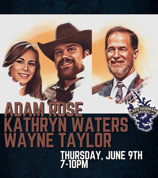 Adam Rose, Kathryn Waters & Wayne Taylor LIVE tonight at 7!!  Come enjoy an ice