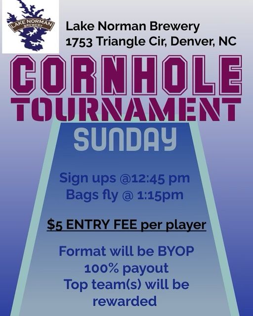 Cornhole Tournament tomorrow!! 😍 Bags fly at 1:15pm 🍻