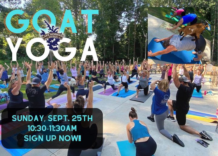 Sign up NOW!!GOAT YOGA is coming BACK to LKN Brewery!! 😍🐐🧘🏻‍♀️ Sunday, September