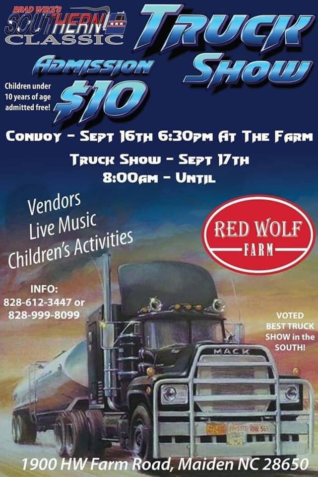 If you’re out on the west side today, Red Wolf Farms is hosting a huge truck sho